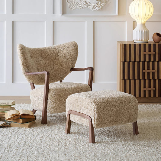 Shearling Lounge Chair & Ottoman